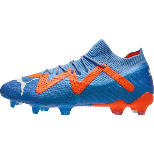 PUMA FUTURE Ultimate FG/AG Soccer Cleats - Blue Glimmer, White & Orange ...