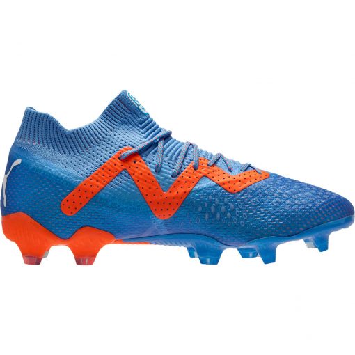 PUMA FUTURE Ultimate FG/AG Soccer Cleats - Blue Glimmer, White & Orange ...
