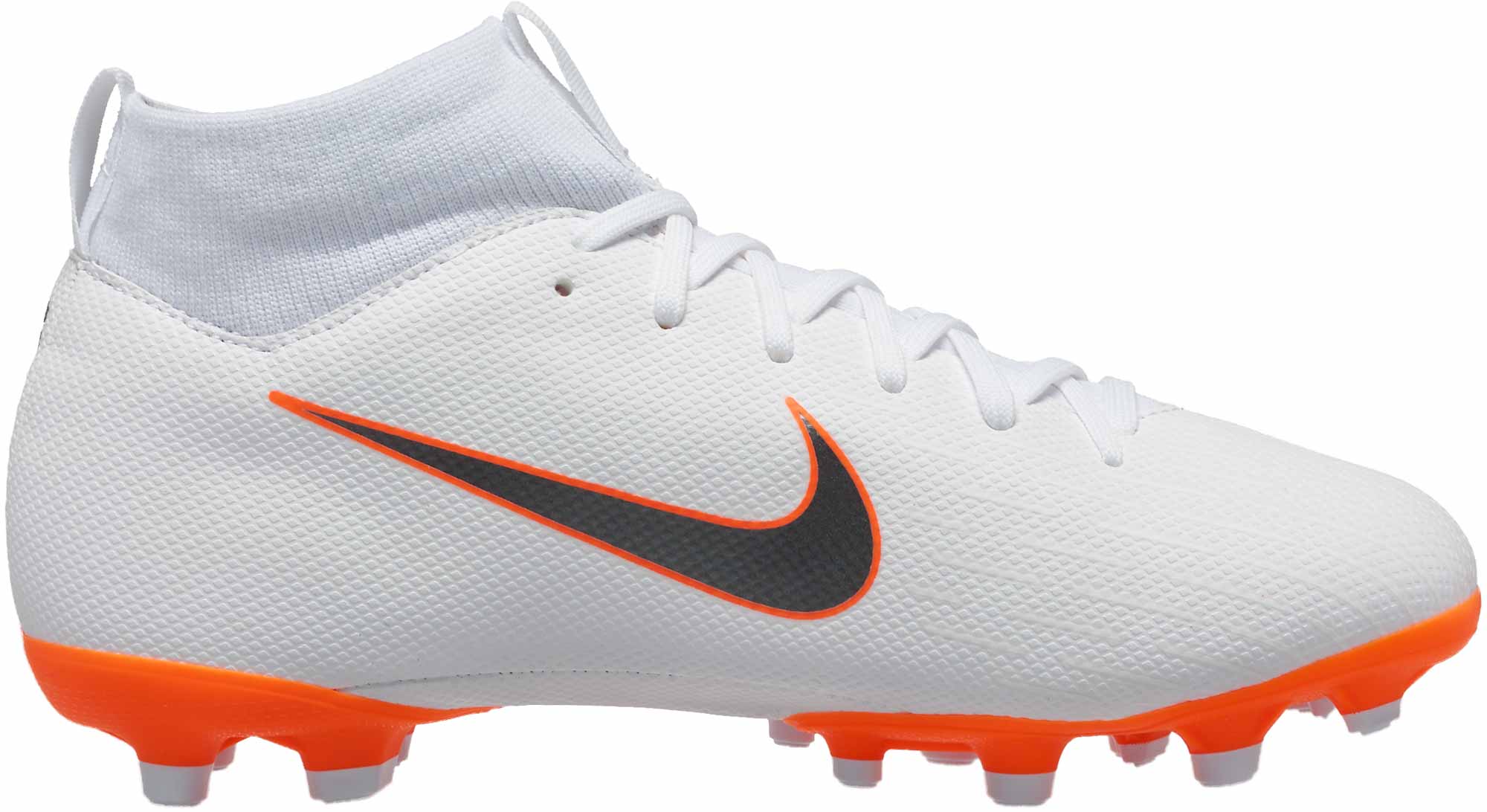 Nike Mercurial Superfly 6 Academy MG - Youth - White/Metallic Cool  Grey/Total Orange - Soccer Master