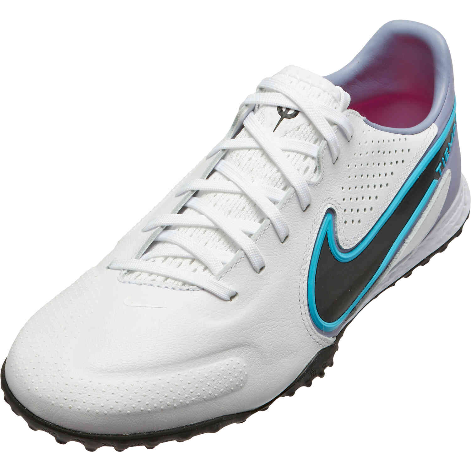 Nike Tiempo Legend 9 Pro TF Turf Soccer Shoes - White, Baltic Blue, Pink  Blast & Black - Soccer Master